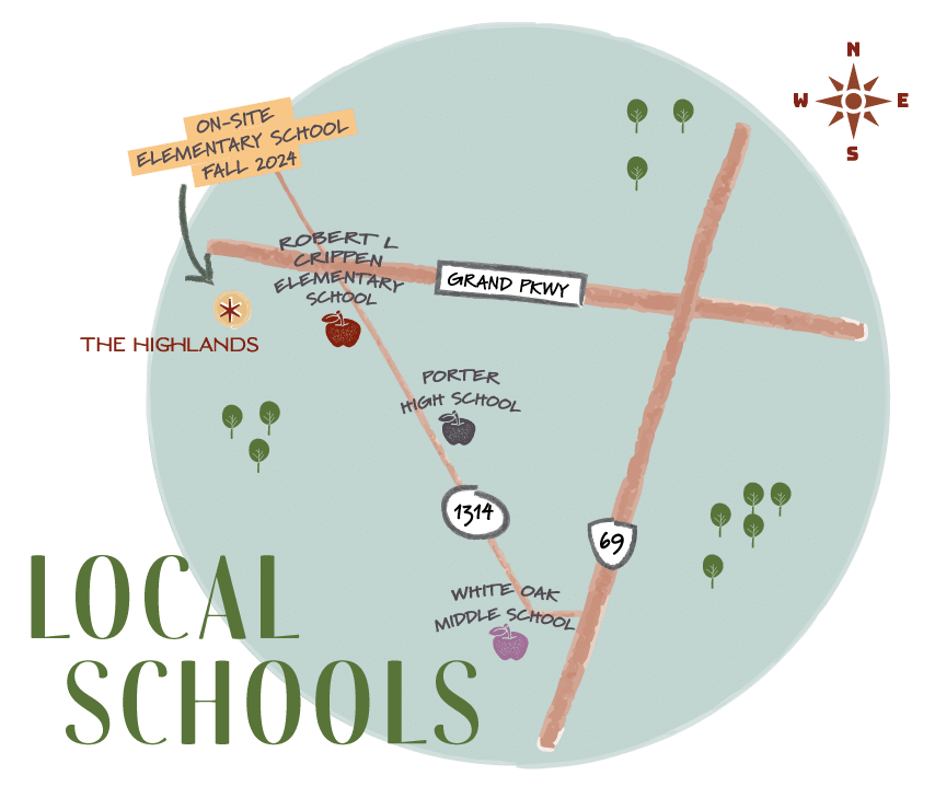 The Highlands school map