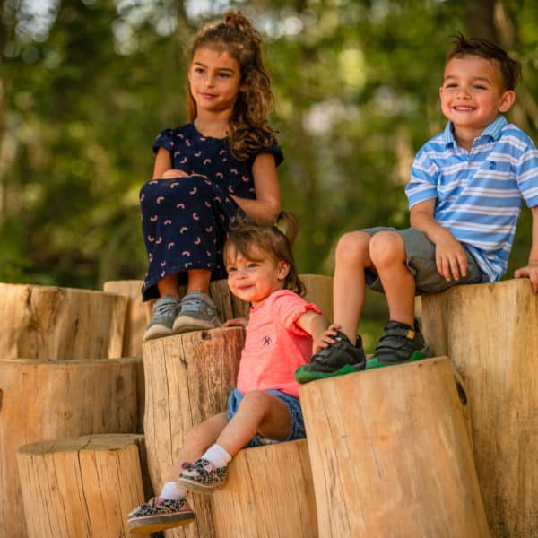 children on adventure trail